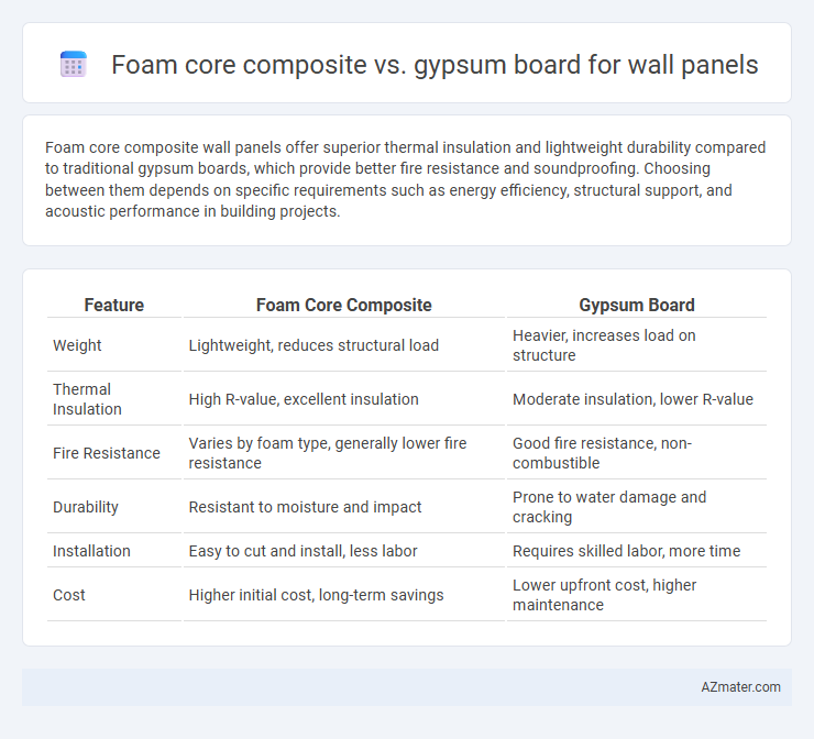 Foam core composite vs. gypsum board for wall panels - What is The Difference?