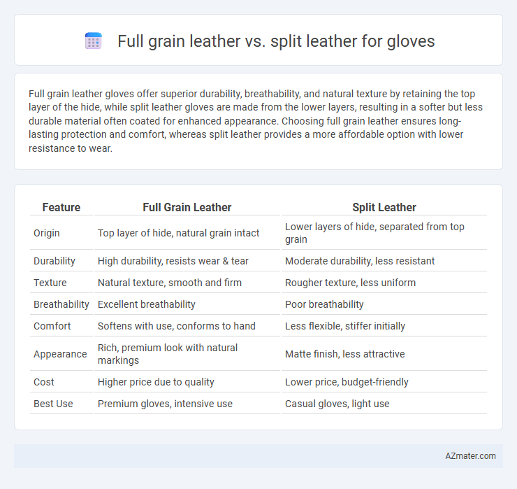 Full grain leather vs. split leather for gloves - What is The Difference?
