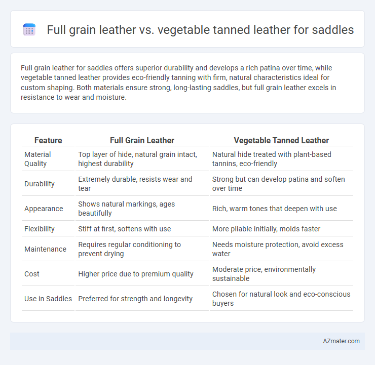 Full grain leather vs. vegetable tanned leather for saddles - What is The Difference?