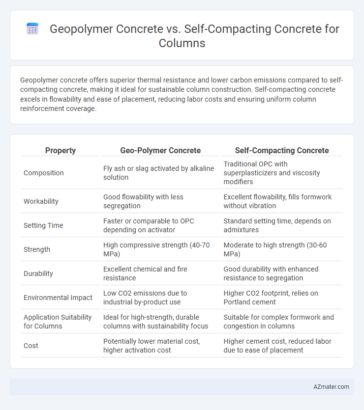 Geopolymer Concrete vs. Self-Compacting Concrete for Columns - What is The Difference?