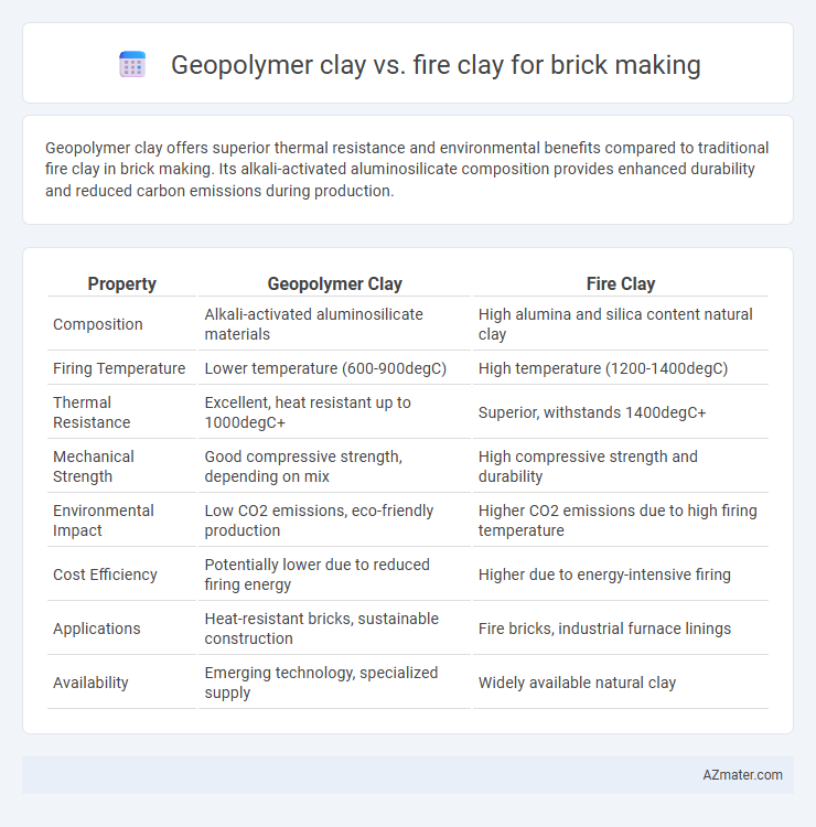 Geopolymer clay vs. fire clay for brick making - What is The Difference?