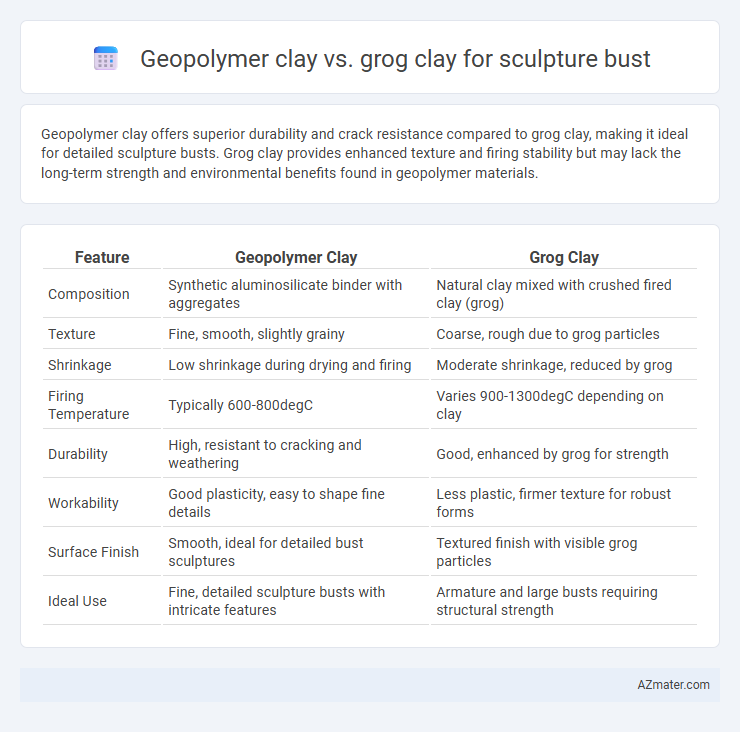 Geopolymer clay vs. grog clay for sculpture bust - What is The Difference?