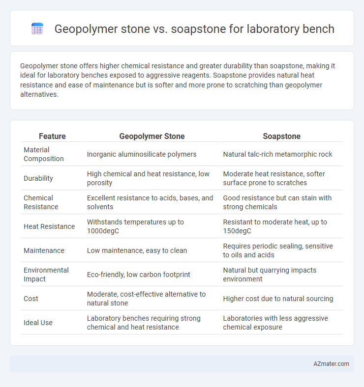 Geopolymer stone vs. soapstone for laboratory bench - What is The Difference?