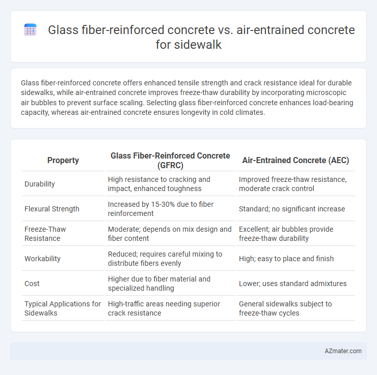 Glass fiber-reinforced concrete vs. air-entrained concrete for sidewalk - What is The Difference?