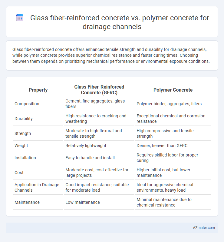 Glass fiber-reinforced concrete vs. polymer concrete for drainage channels - What is The Difference?
