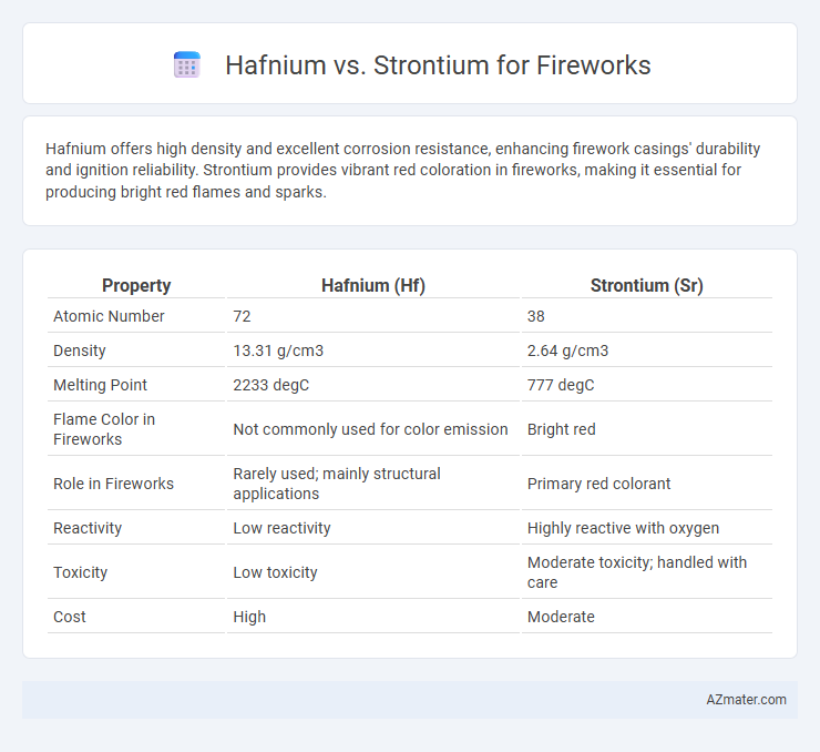 Hafnium vs. Strontium for Fireworks - What is The Difference?