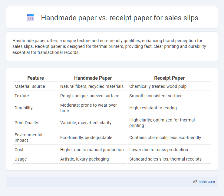 Handmade paper vs. receipt paper for sales slips - What is The Difference?