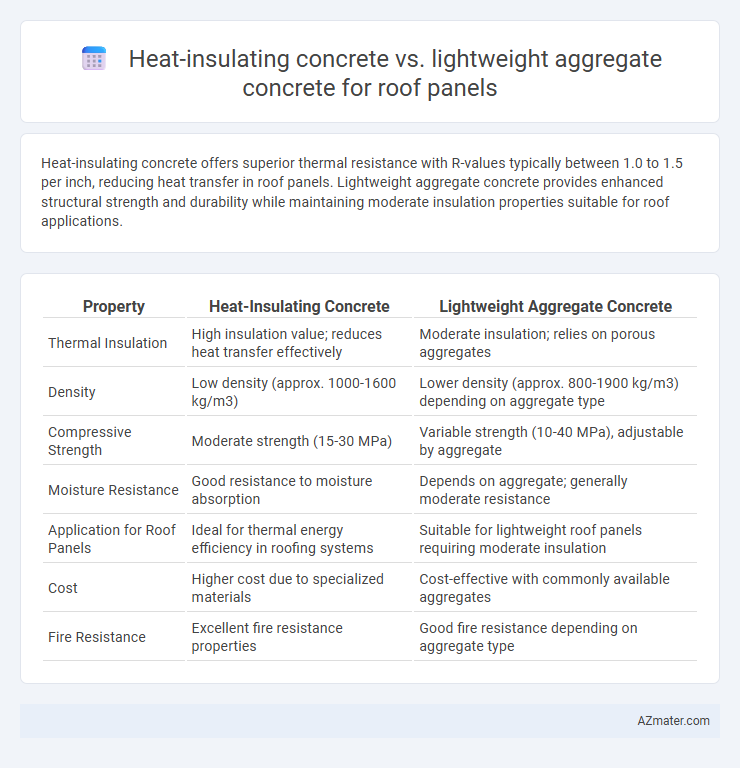 Heat-insulating concrete vs. lightweight aggregate concrete for roof panels - What is The Difference?