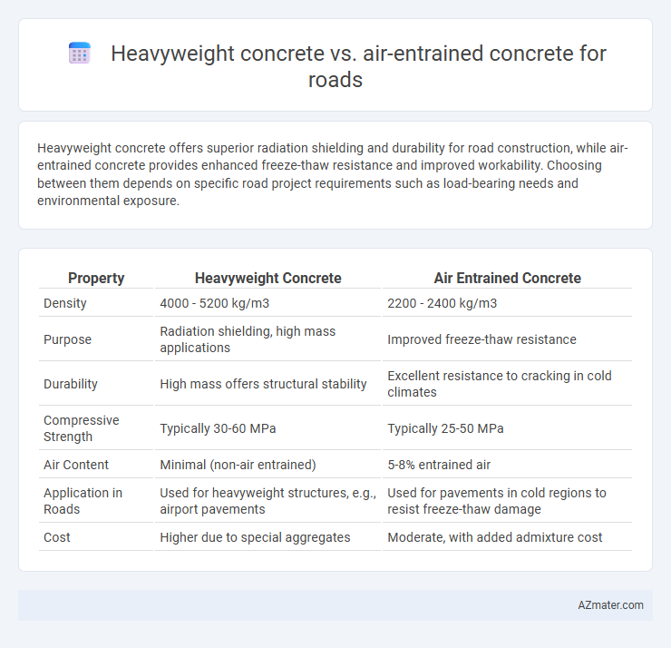 Heavyweight concrete vs. air-entrained concrete for roads - What is The Difference?