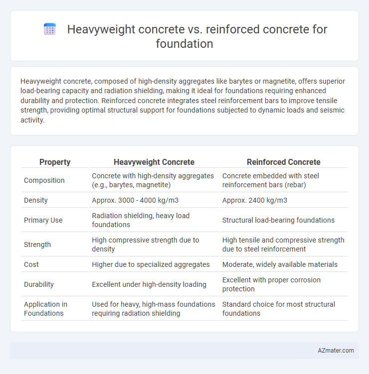 Heavyweight concrete vs. reinforced concrete for foundation - What is The Difference?