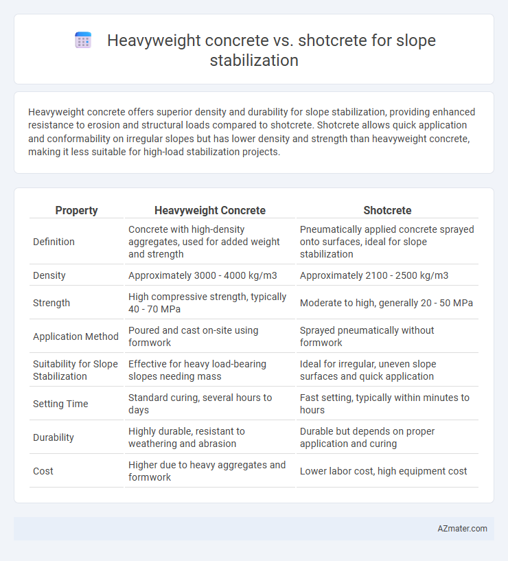 Heavyweight concrete vs. shotcrete for slope stabilization - What is The Difference?