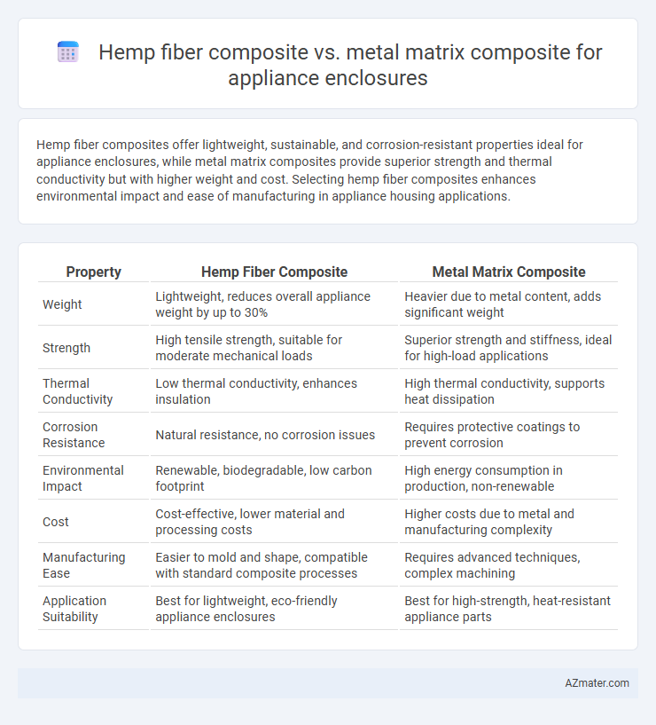 Hemp fiber composite vs. metal matrix composite for appliance enclosures - What is The Difference?