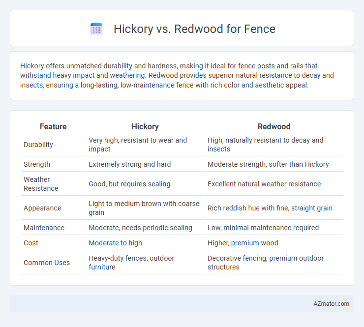Hickory vs. Redwood for Fence - What is The Difference?
