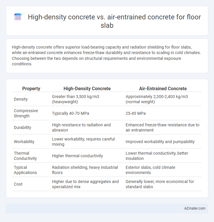 High-density concrete vs. air-entrained concrete for floor slab - What is The Difference?