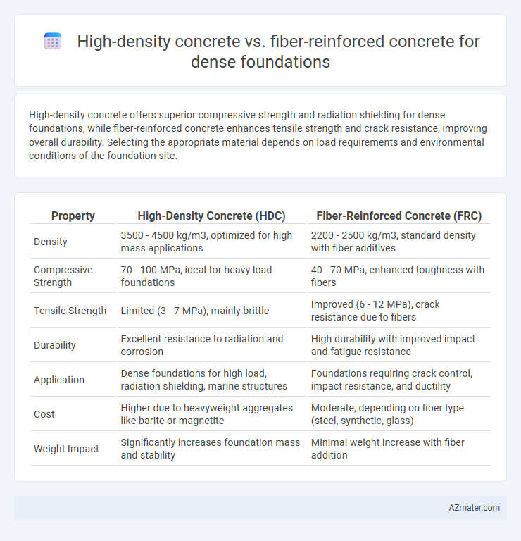 High-density concrete vs. fiber-reinforced concrete for dense foundations - What is The Difference?