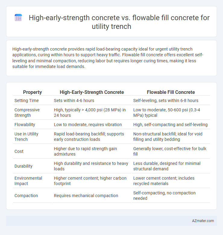 High-early-strength concrete vs. flowable fill concrete for utility trench - What is The Difference?