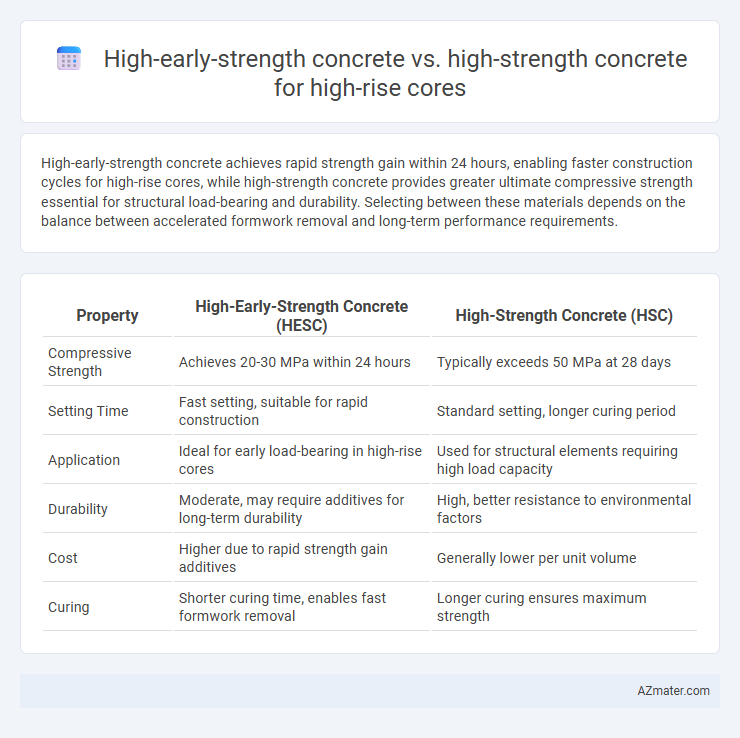 High-early-strength concrete vs. high-strength concrete for high-rise cores - What is The Difference?