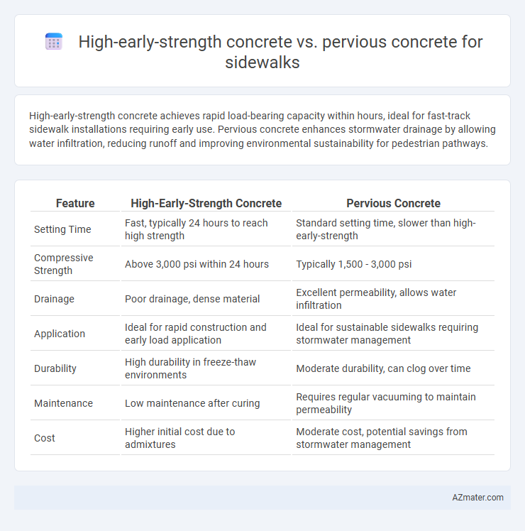 High-early-strength concrete vs. pervious concrete for sidewalks - What is The Difference?