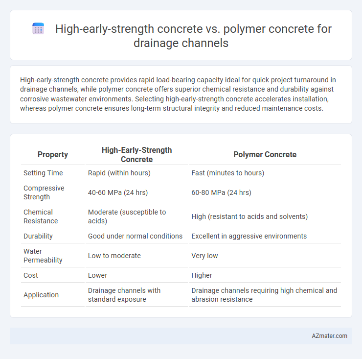 High-early-strength concrete vs. polymer concrete for drainage channels - What is The Difference?