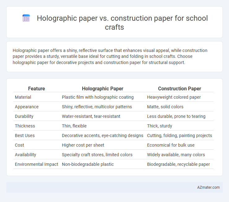 Holographic paper vs. construction paper for school crafts - What is The Difference?