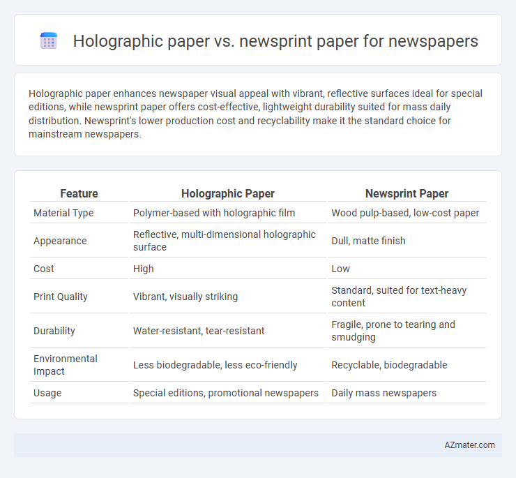 Holographic paper vs. newsprint paper for newspapers - What is The Difference?