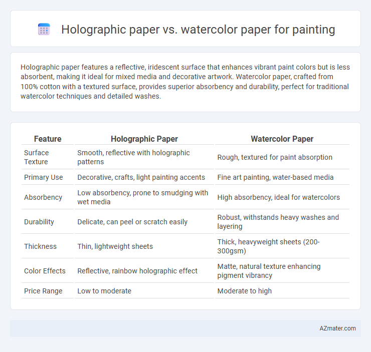 Holographic paper vs. watercolor paper for painting - What is The Difference?