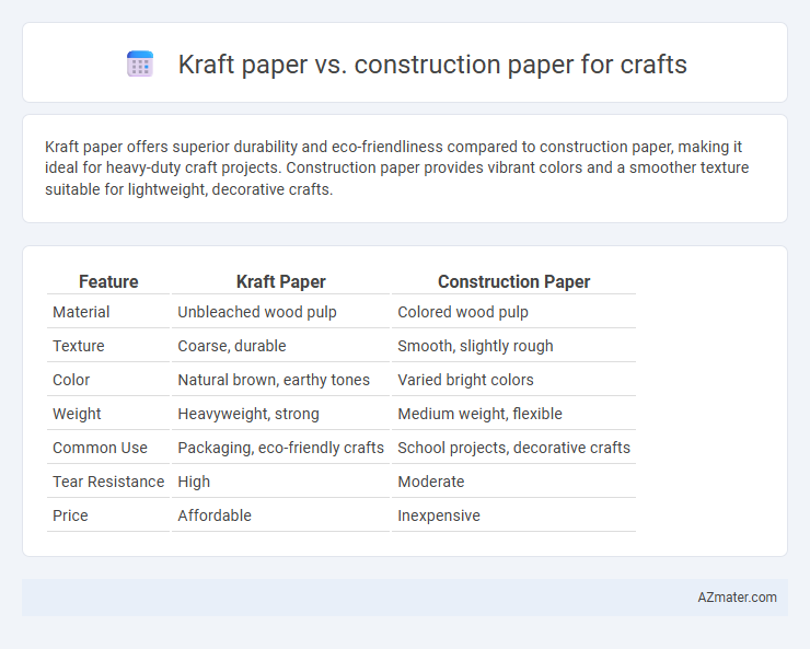 Kraft paper vs. construction paper for crafts - What is The Difference?