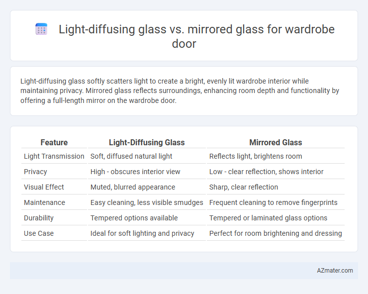 Light-diffusing glass vs. mirrored glass for wardrobe door - What is The Difference?