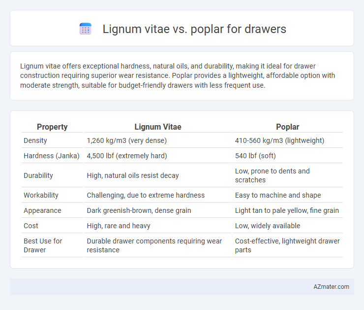 Lignum vitae vs. poplar for drawers - What is The Difference?