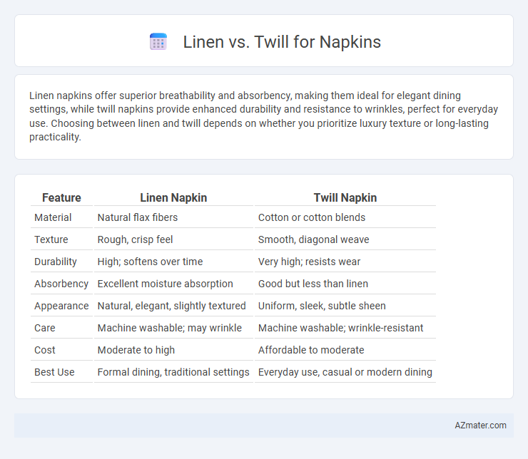 Linen vs. Twill for Napkins - What is The Difference?