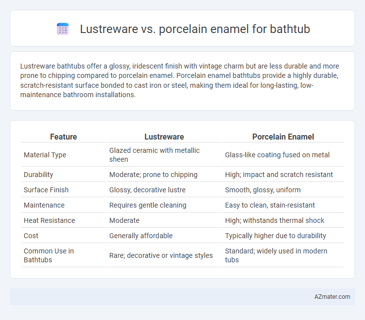 Lustreware vs. porcelain enamel for bathtub - What is The Difference?