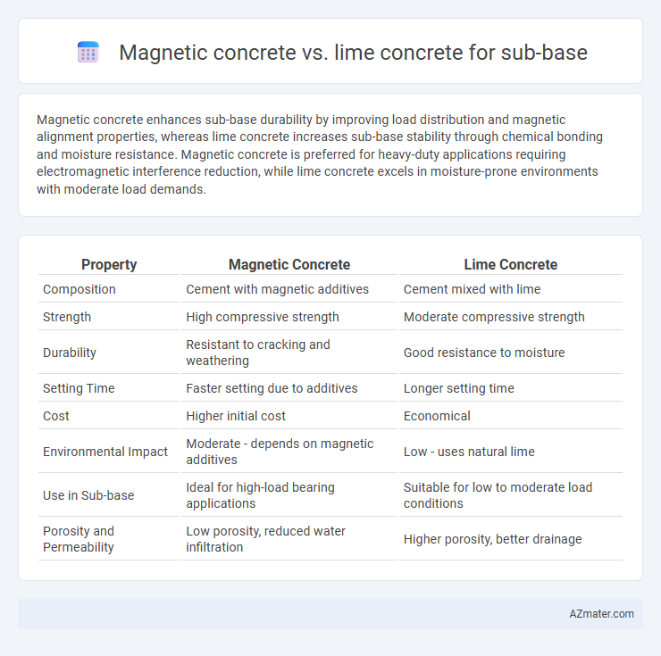 Magnetic concrete vs. lime concrete for sub-base - What is The Difference?