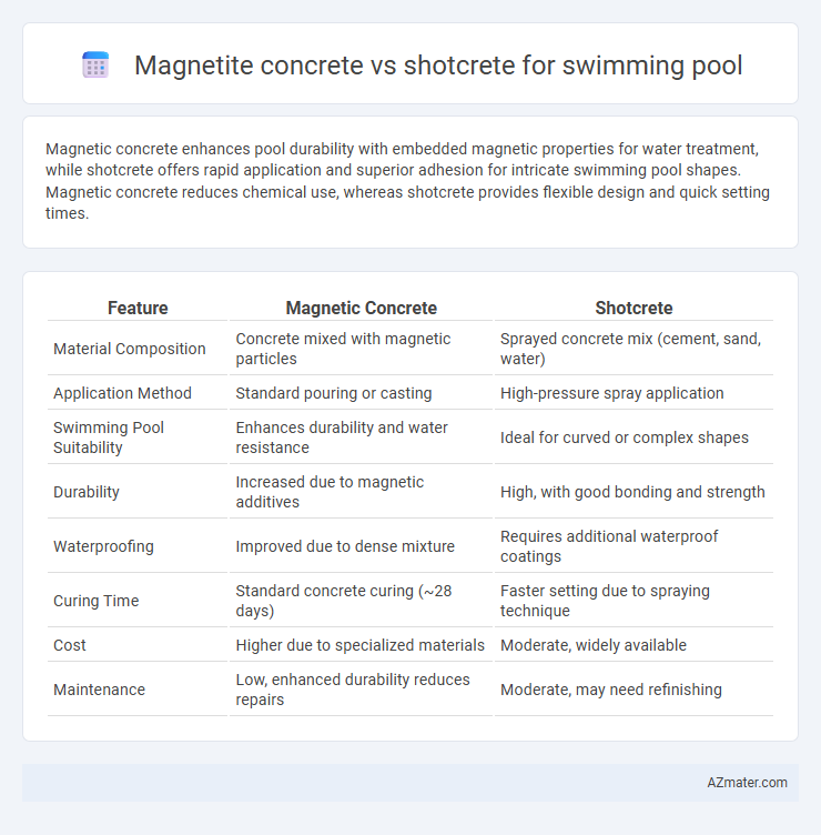 Magnetite concrete vs shotcrete for swimming pool - What is The Difference?