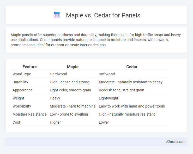 Maple vs. Cedar for Panels - What is The Difference?