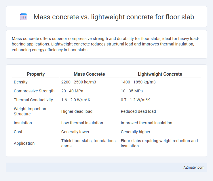 Mass concrete vs. lightweight concrete for floor slab - What is The Difference?