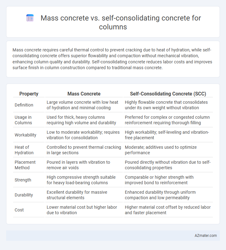 Mass concrete vs. self-consolidating concrete for columns - What is The Difference?
