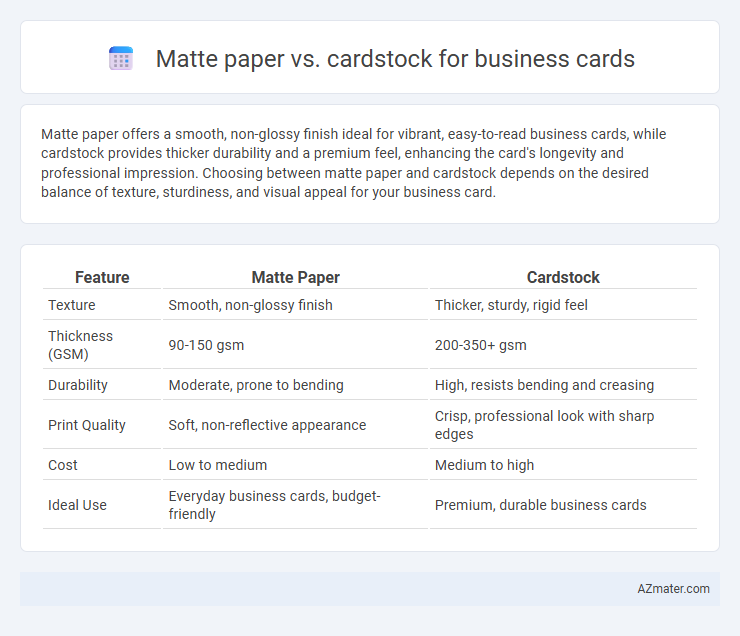 Matte paper vs. cardstock for business cards - What is The Difference?