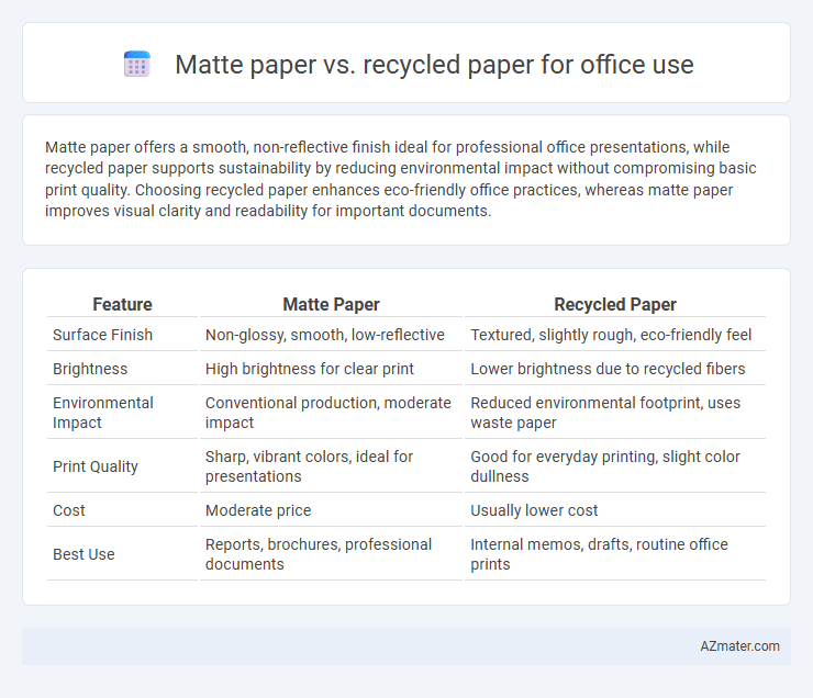 Matte paper vs. recycled paper for office use - What is The Difference?