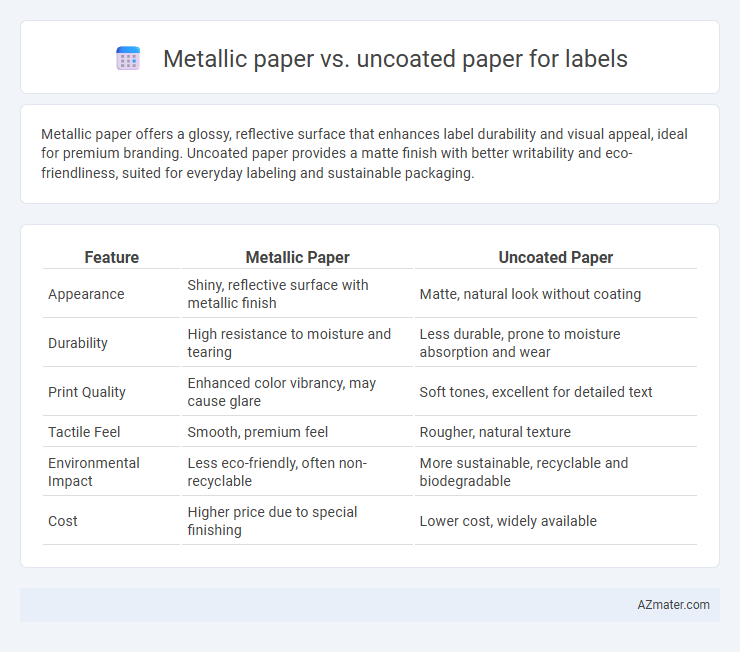 Metallic paper vs. uncoated paper for labels - What is The Difference?