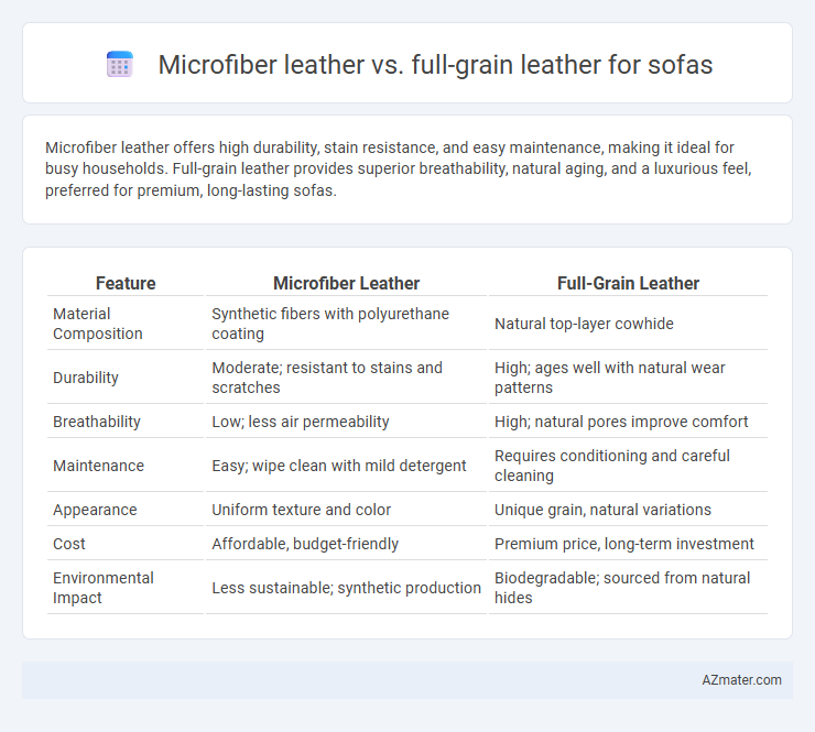 Microfiber leather vs. full-grain leather for sofas - What is The Difference?