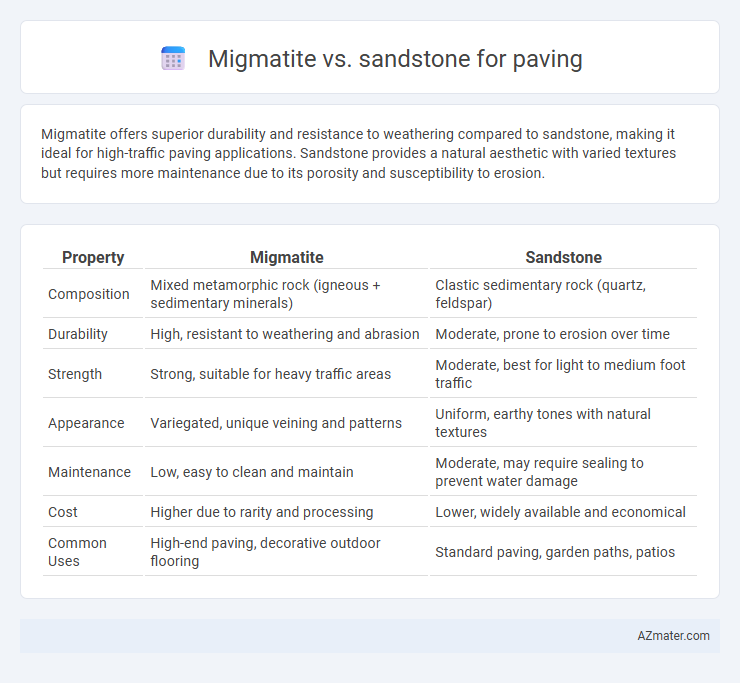 Migmatite vs. sandstone for paving - What is The Difference?