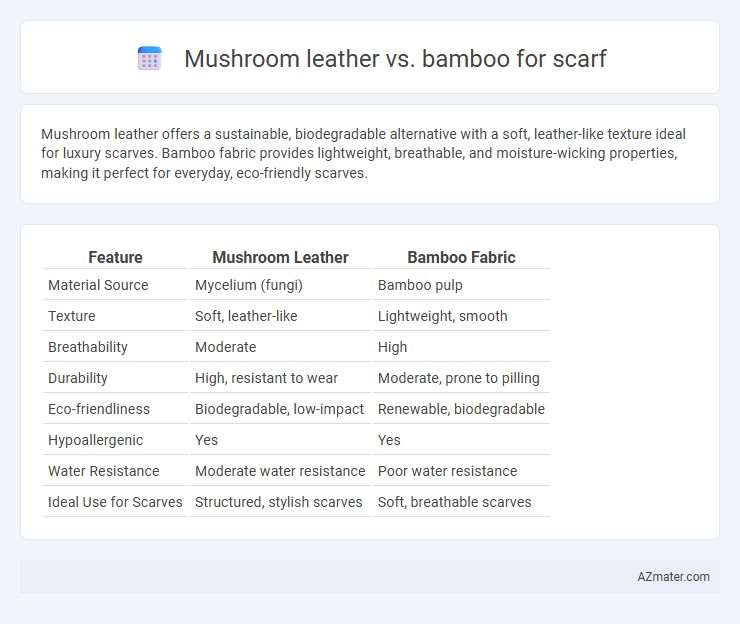 Mushroom leather vs. bamboo for scarf - What is The Difference?