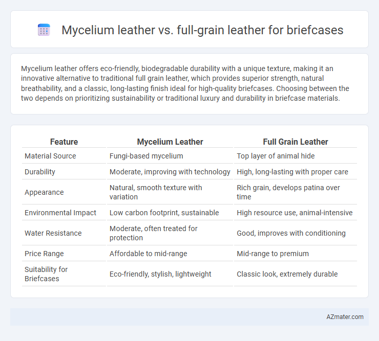 Mycelium leather vs. full-grain leather for briefcases - What is The Difference?