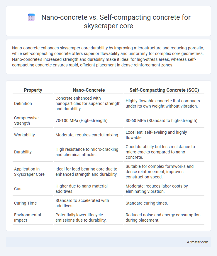 Nano-concrete vs. Self-compacting concrete for skyscraper core - What is The Difference?