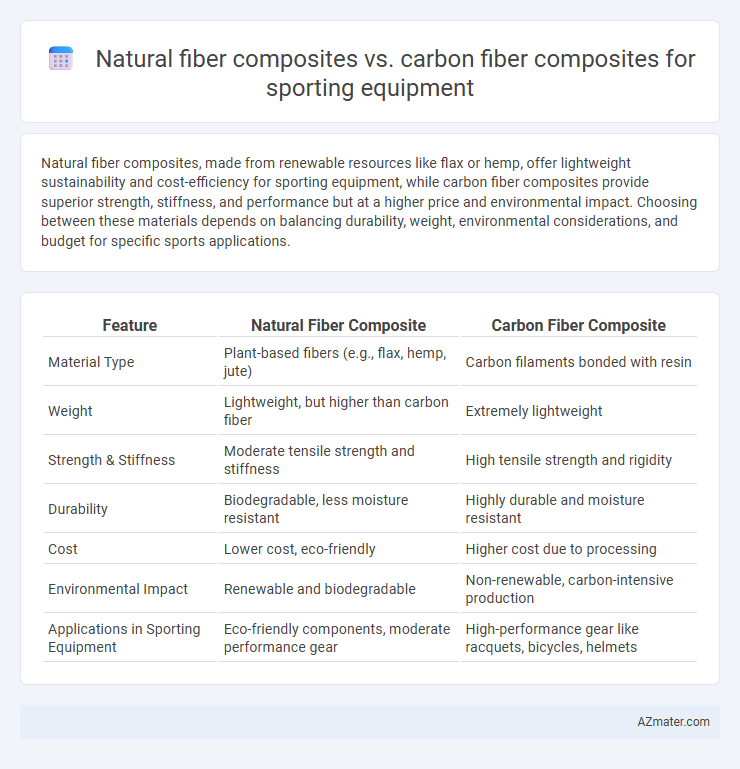 Natural fiber composites vs. carbon fiber composites for sporting equipment - What is The Difference?