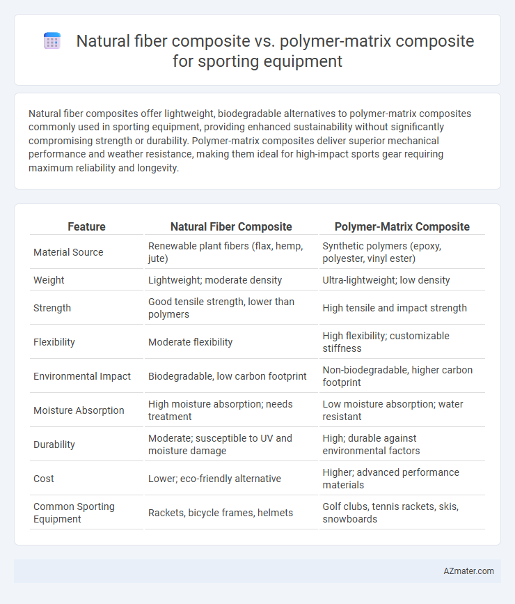 Natural fiber composite vs. polymer-matrix composite for sporting equipment - What is The Difference?