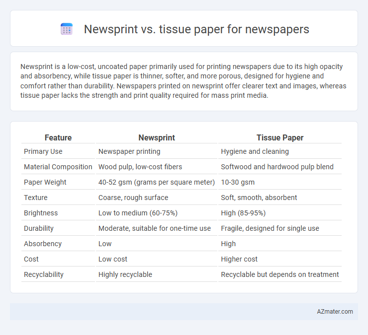Newsprint vs. tissue paper for newspapers - What is The Difference?