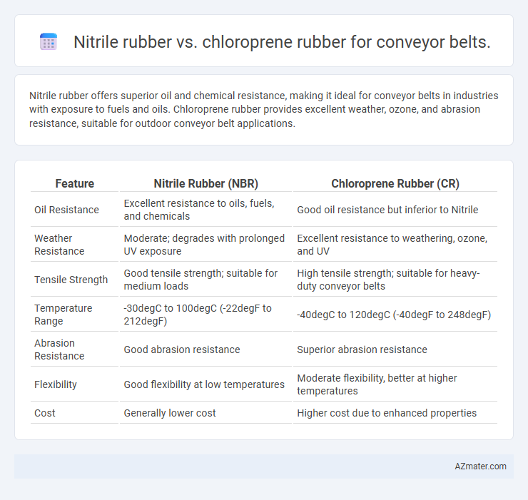 Nitrile rubber vs. chloroprene rubber for conveyor belts. - What is The Difference?