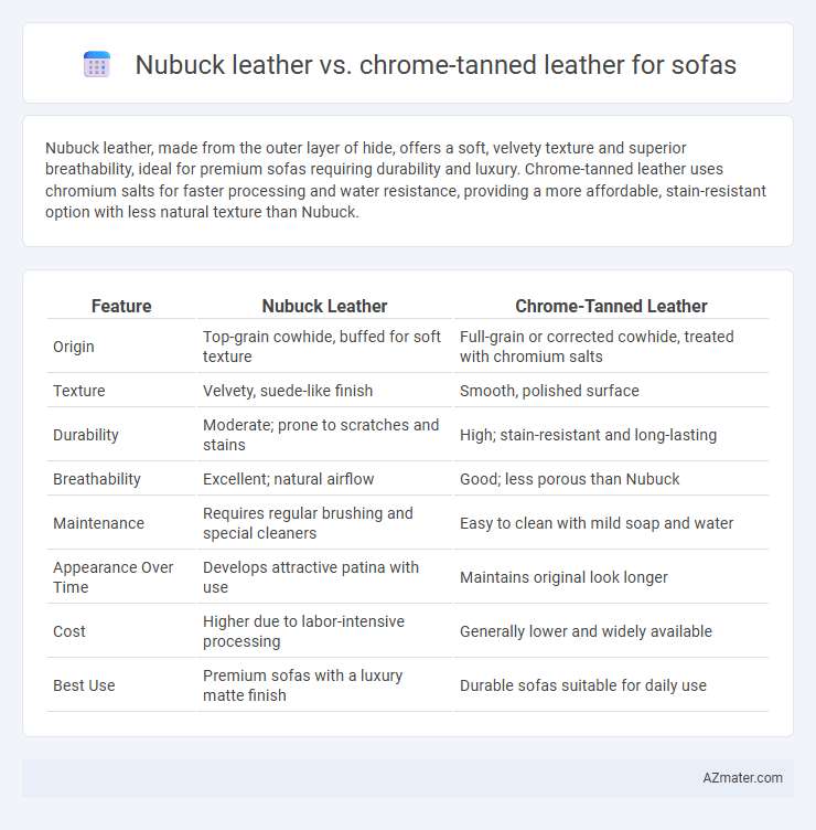 Nubuck leather vs. chrome-tanned leather for sofas - What is The Difference?