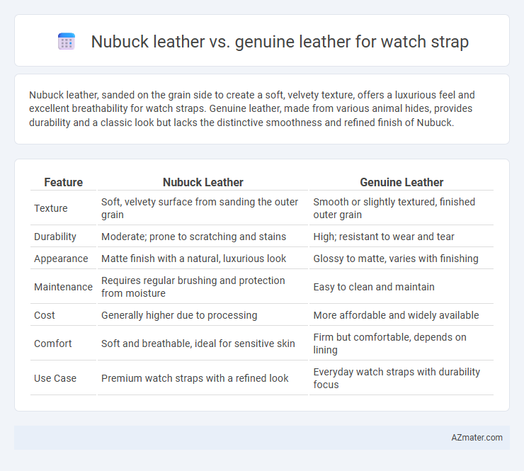 Nubuck leather vs. genuine leather for watch strap - What is The Difference?